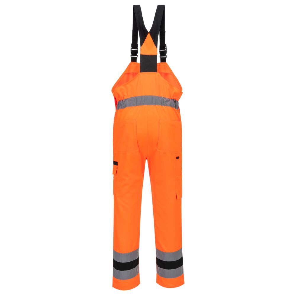 CD852 WX2 Eco Hi-Vis Bib & Brace Orange/Black