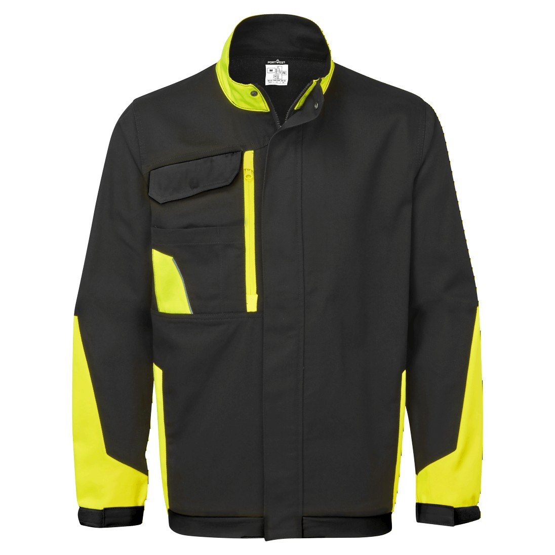 CD110 WX1 Two Tone Cotton Work Jacket Black/Yellow