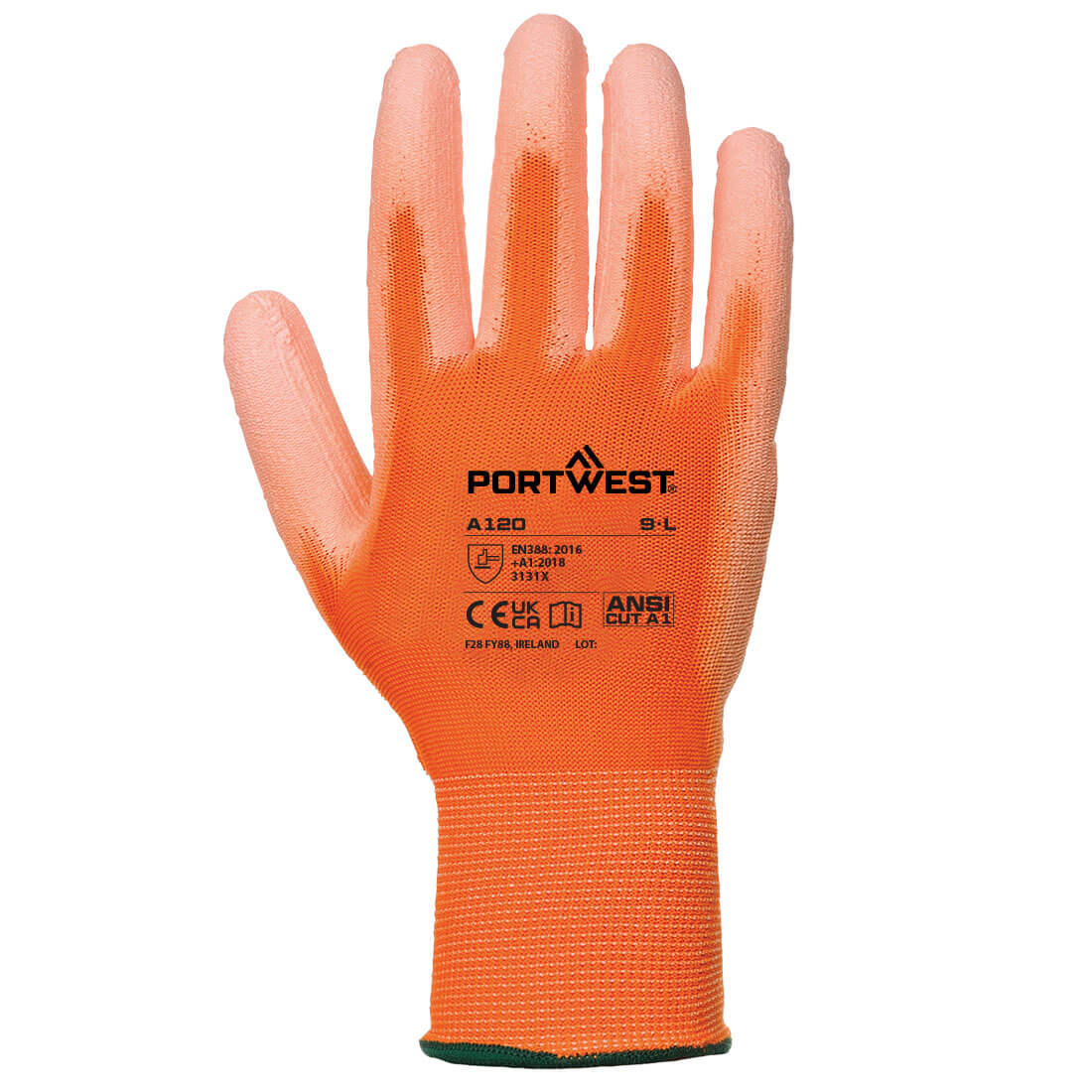 A120 Grip 13 PU Palm Glove Orange