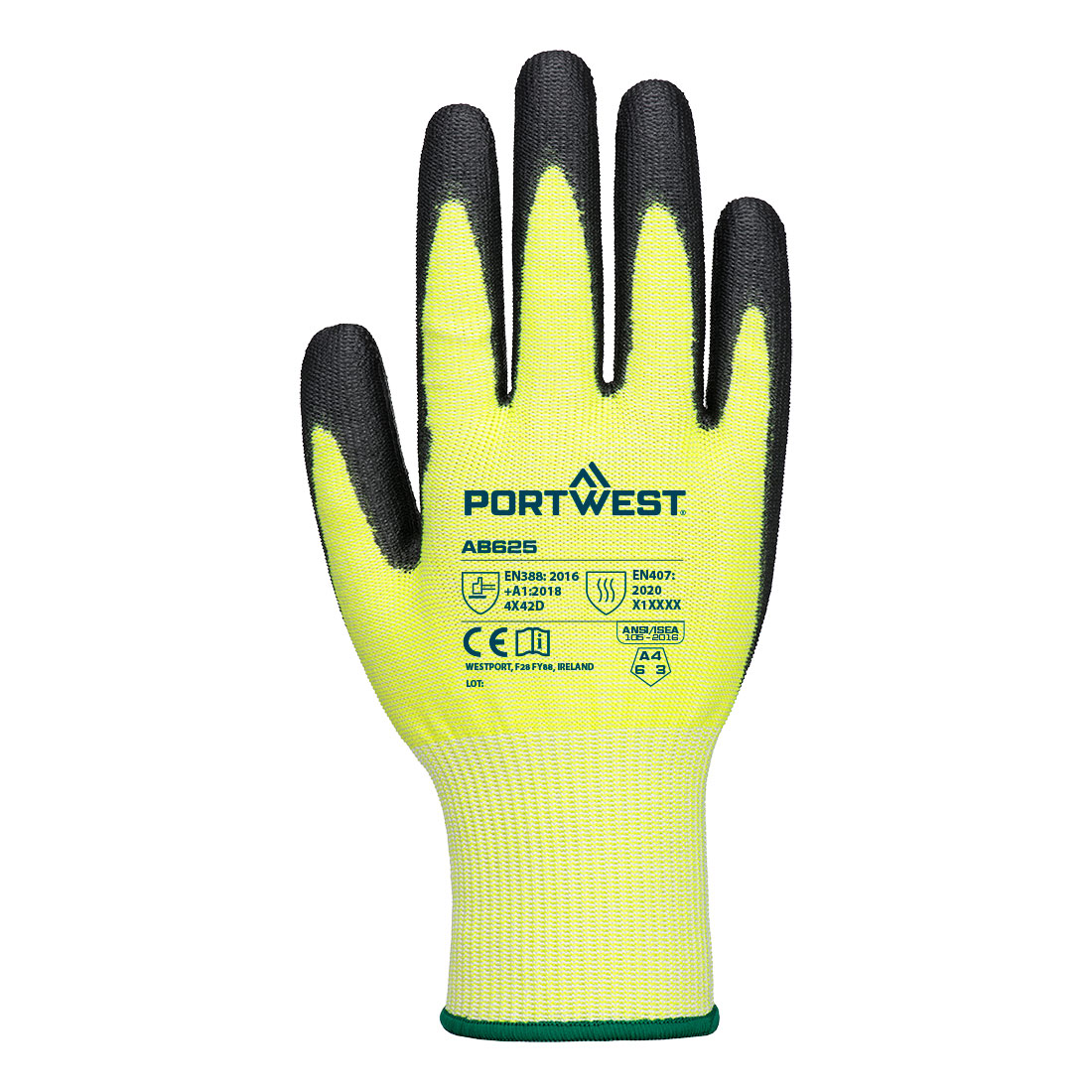 AB625 Cut D13 PU Essential Multipack (PK12) Yellow/Black