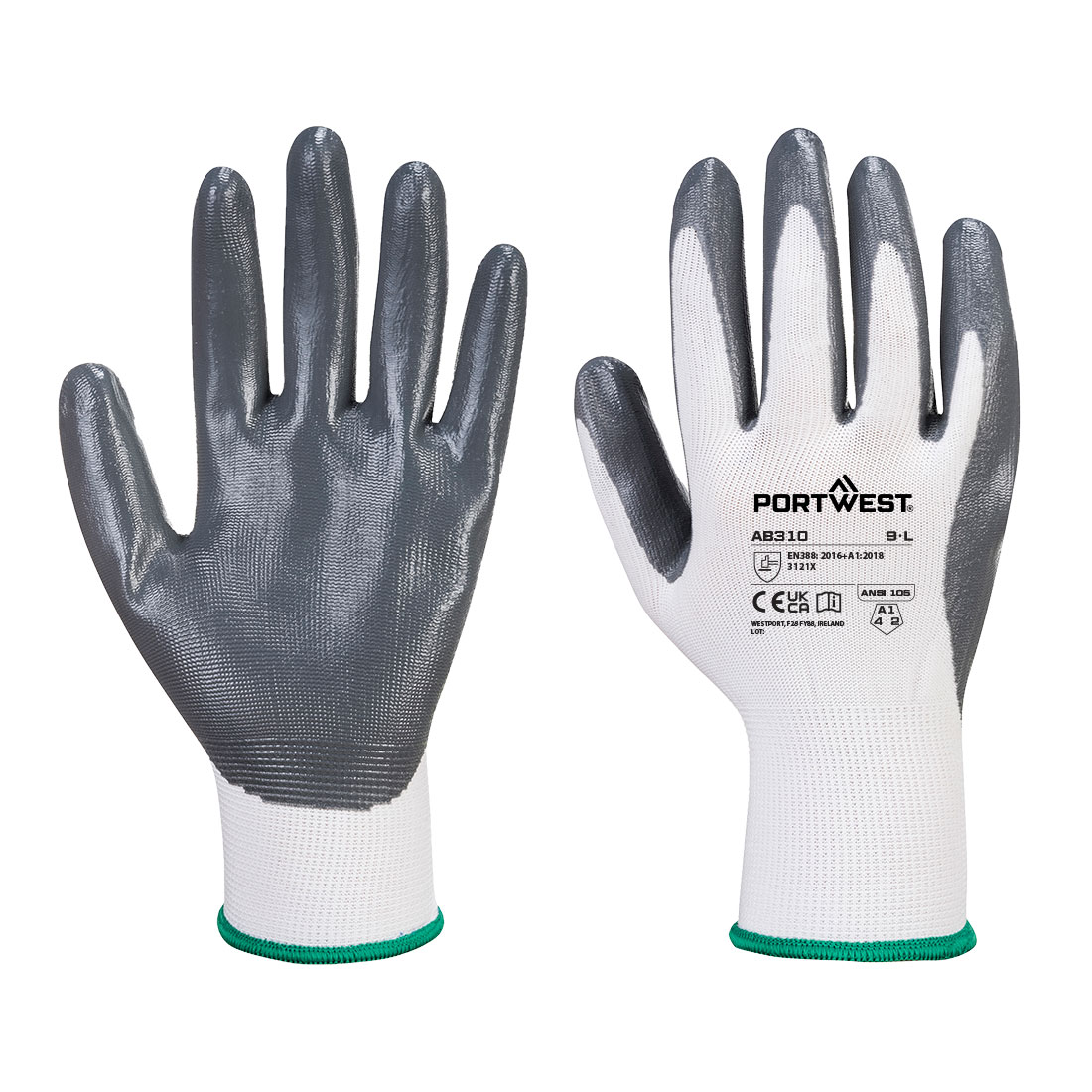 AB310 Grip 13 Nitrile Essential Multipack (Pk 12) White/Grey