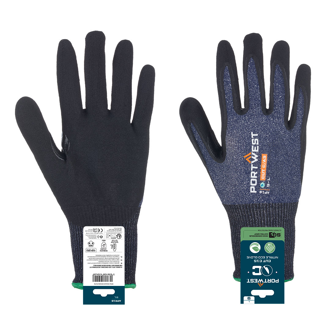 APR18 SG Cut C15 Nitrile Glove (Retail) Blue/Black