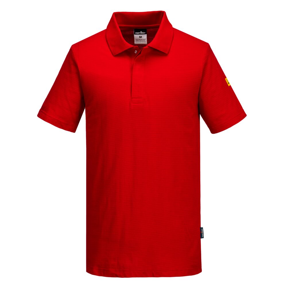 AS21 Anti-Static ESD Polo Shirt S/S Deep Red AS21 Anti-Static ESD Polo Shirt S/S Deep Red