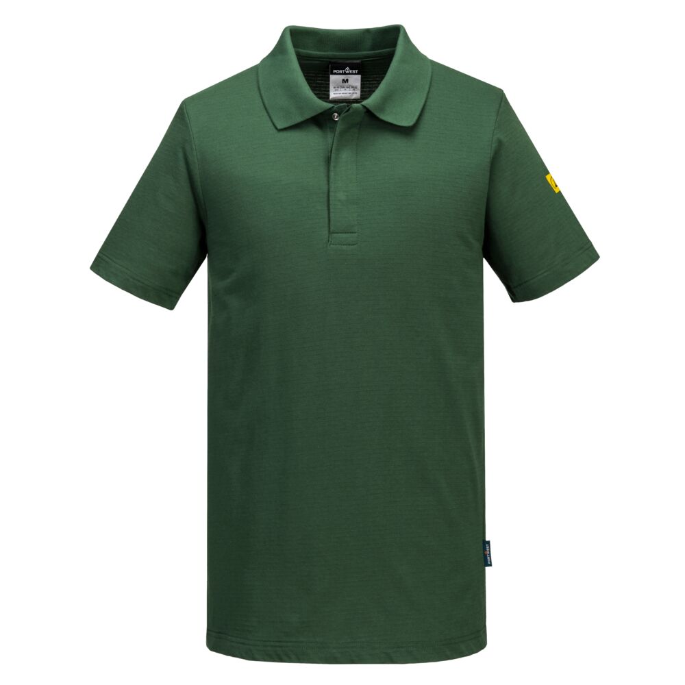 AS21 Anti-Static ESD Polo Shirt S/S Forest Green AS21 Anti-Static ESD Polo Shirt S/S Forest Green