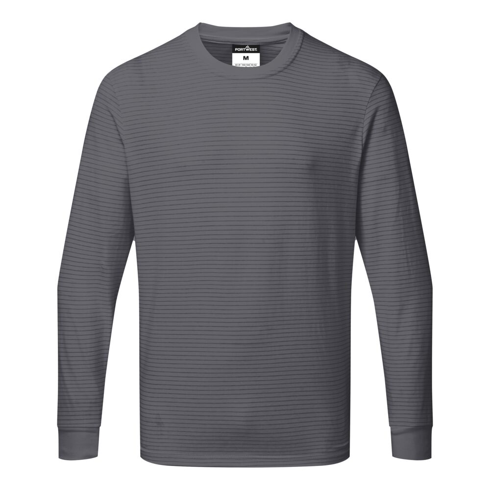 AS22 Anti-Static ESD T-Shirt L/S Zoom Grey AS22 Anti-Static ESD T-Shirt L/S Zoom Grey
