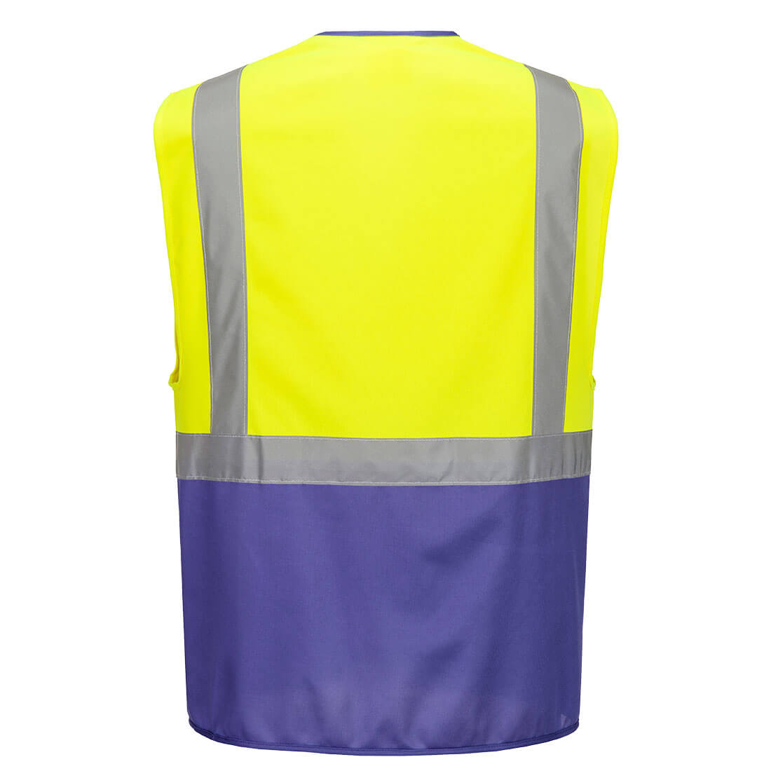 C476 Warsaw Hi-Vis Contrast Executive Vest Yellow/Purple