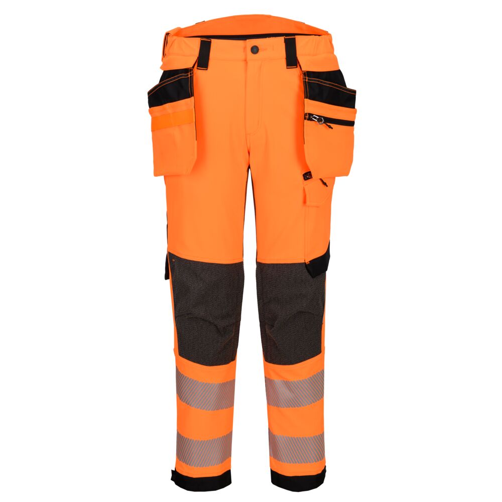 EV448 EV4 Hi-Vis Stretch Detachable Holster Class 2 Trousers Orange/Black EV448 EV4 Hi-Vis Stretch Detachable Holster Class 2 Trousers Orange/Black