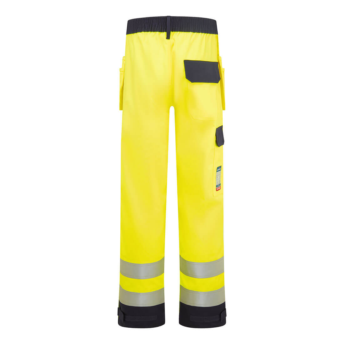 FR440 Bizflame Work Hi-Vis Contrast FR Holster Trousers Yellow/Navy