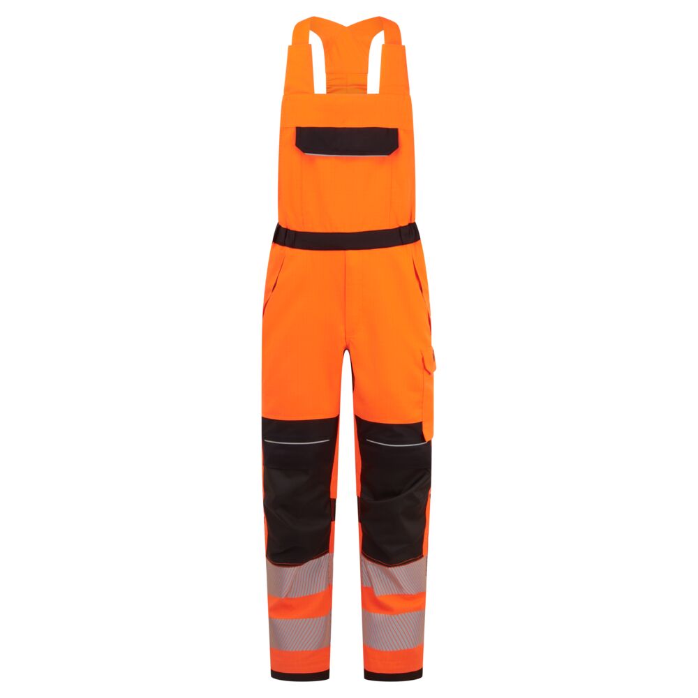 FR453 PW3 Modaflame Work HVO Multi-Norm FR Bib and Brace Orange/Black