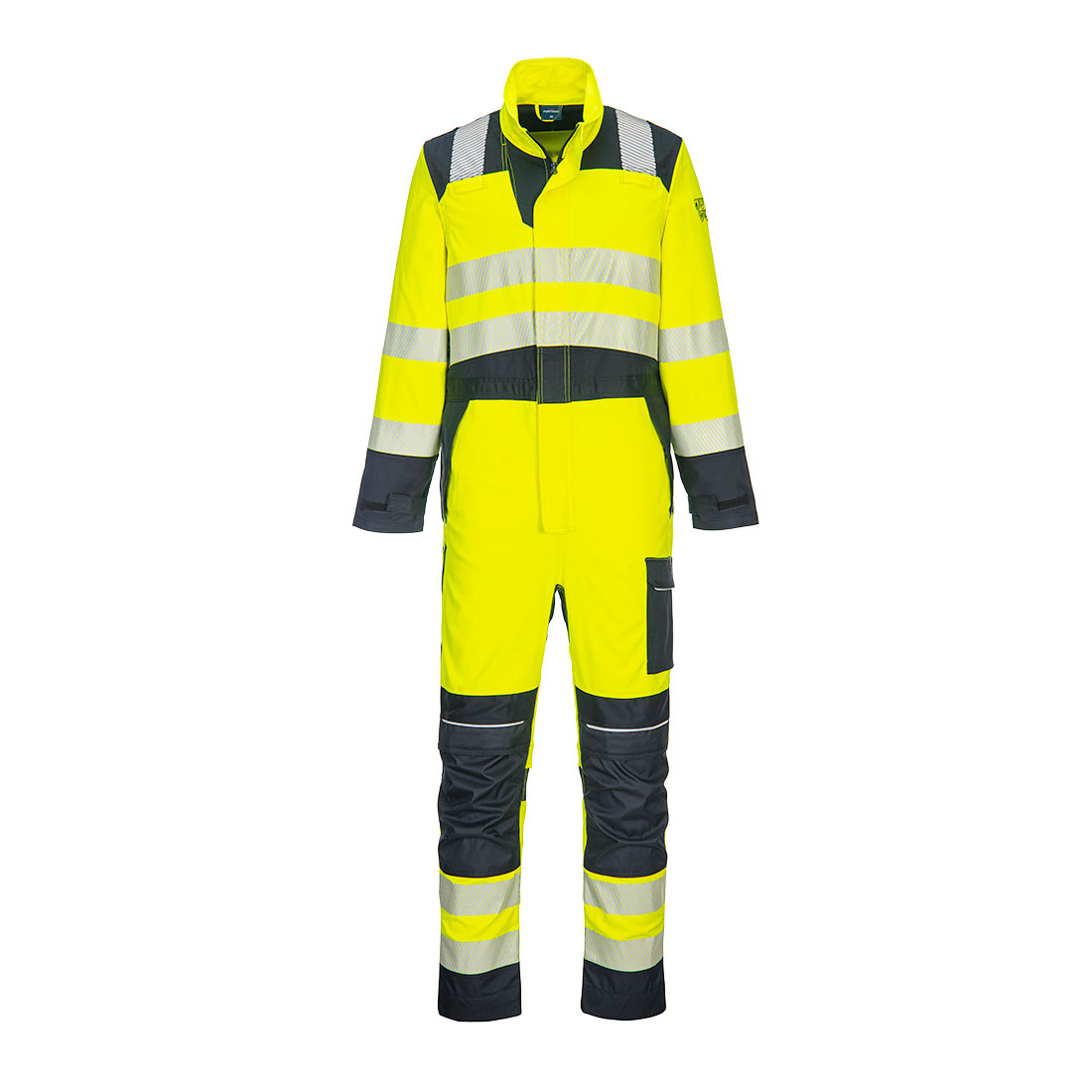 FR507 PW3 Modaflame Work Hi-Vis Multi-Norm FR Coverall Yellow/Navy FR507 PW3 Modaflame Work Hi-Vis Multi-Norm FR Coverall Yellow/Navy