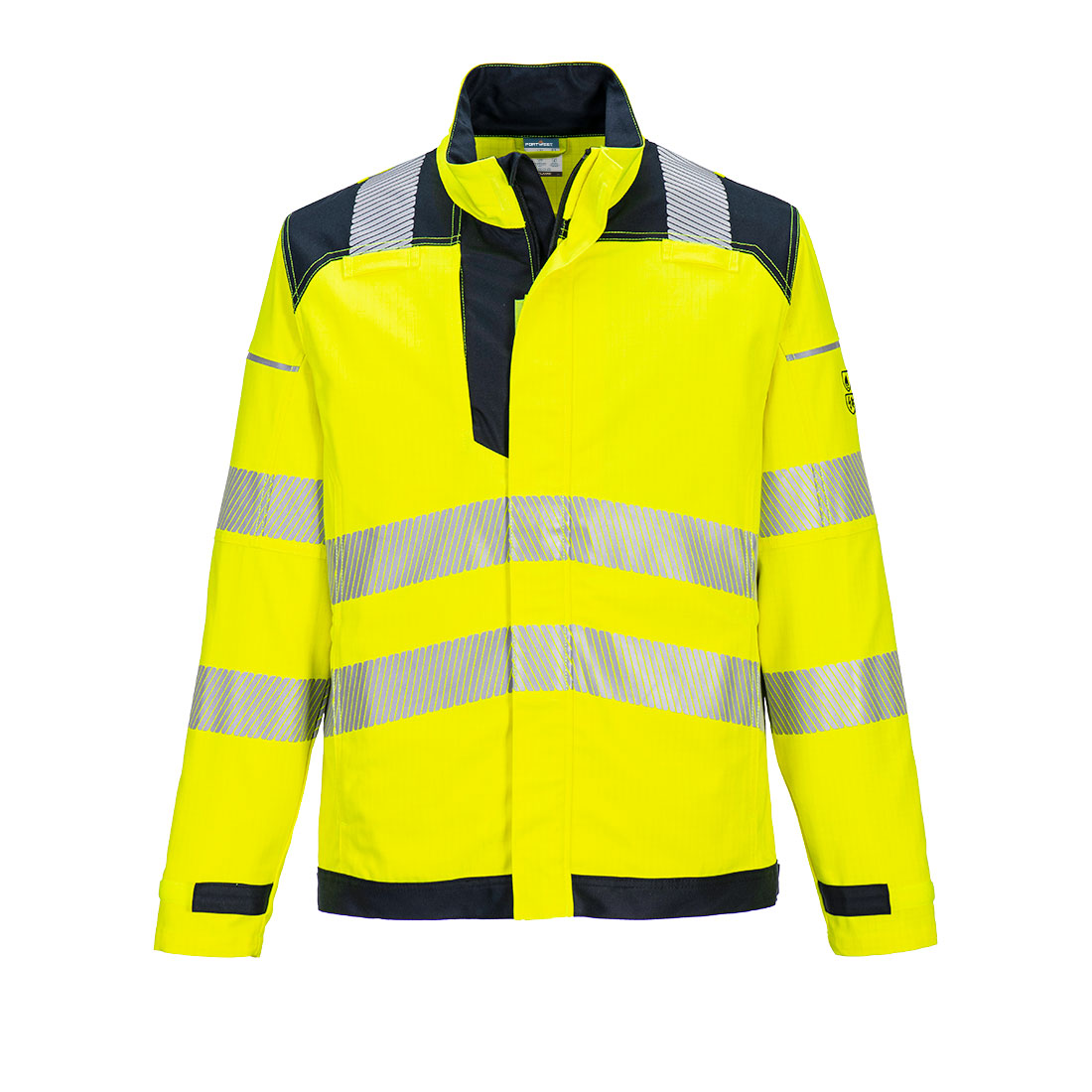 FR714 PW3 Modaflame Work Hi-Vis Multi-Norm FR Jacket Yellow/Navy
