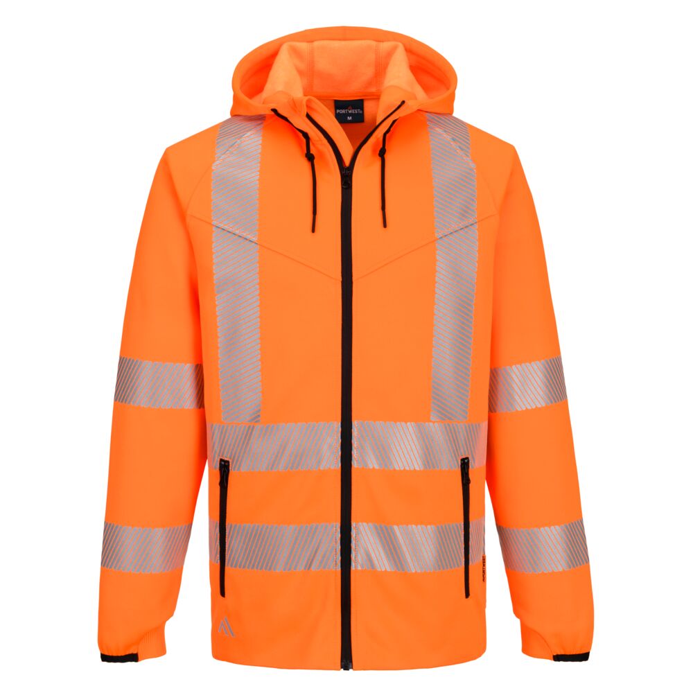KX303 KX3 Sport Hi-Vis Zipped Hoodie Orange