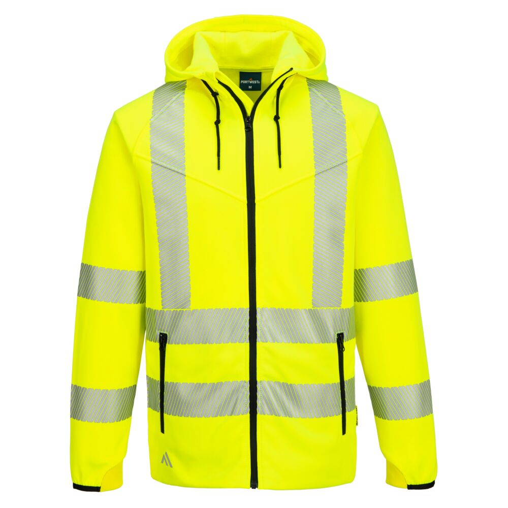 KX303 KX3 Sport Hi-Vis Zipped Hoodie Yellow