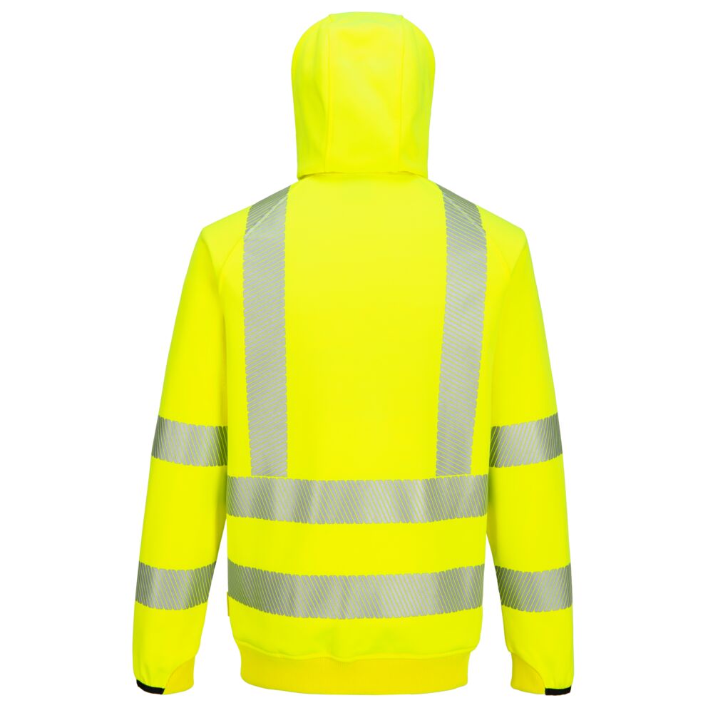 KX303 KX3 Sport Hi-Vis Zipped Hoodie Yellow