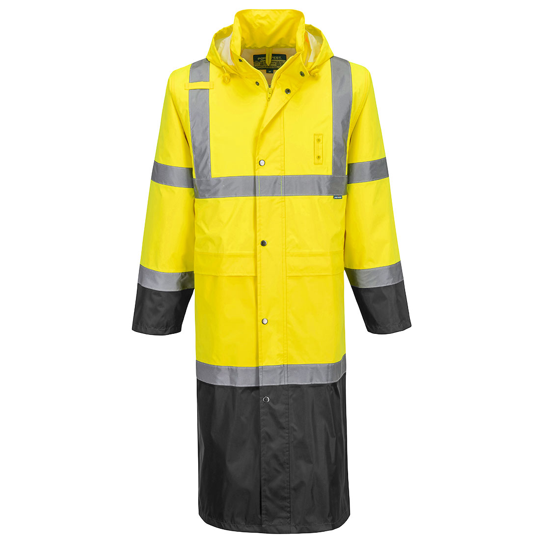 H446 Hi-Vis Contrast Raincoat 122cm Yellow/Black