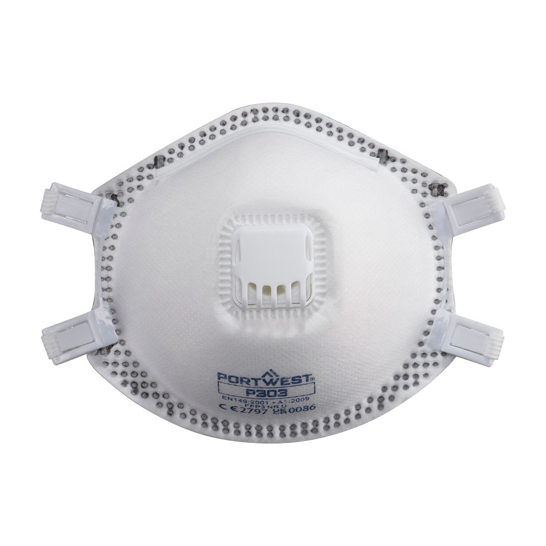 P303 FFP3 Valved Dolomite Respirator (Pk10) White