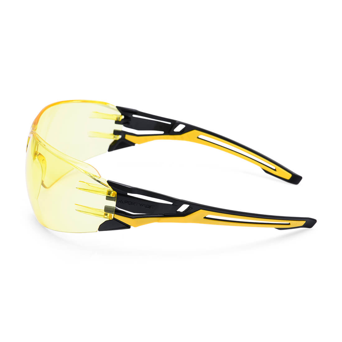 PR01 Anthracite Wraparound Safety Glasses Amber