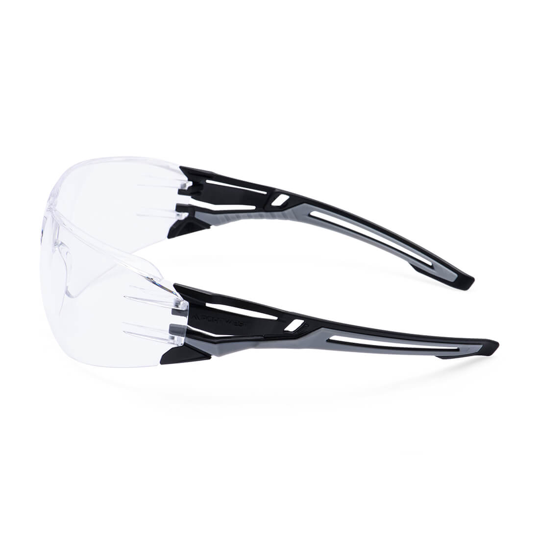 PR01 Anthracite Wraparound Safety Glasses Clear