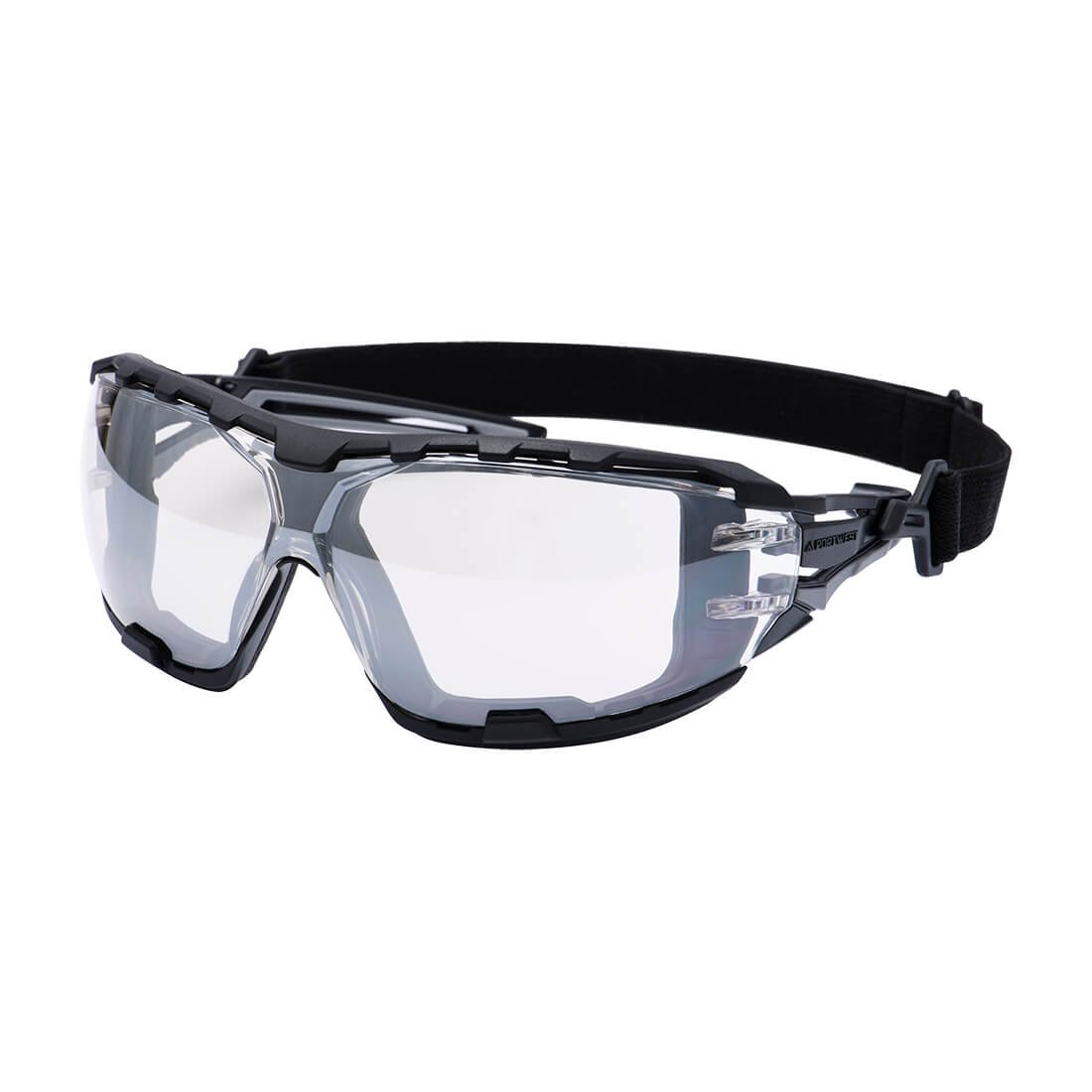 PR02 Anthracite Wraparound Plus Safety Glasses Mirror