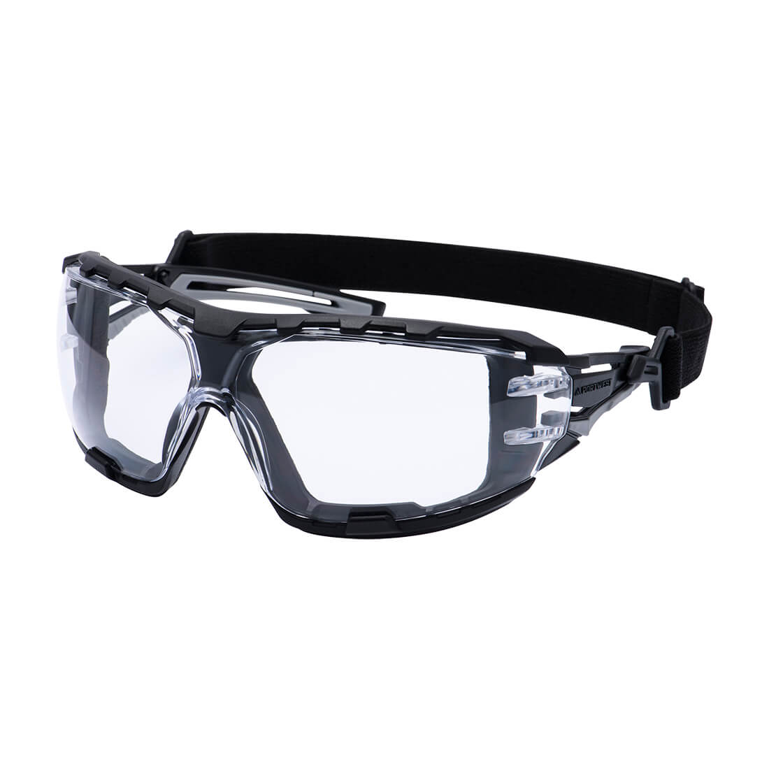 PR02 Anthracite Wraparound Plus Safety Glasses Clear PR02 Anthracite Wraparound Plus Safety Glasses Clear