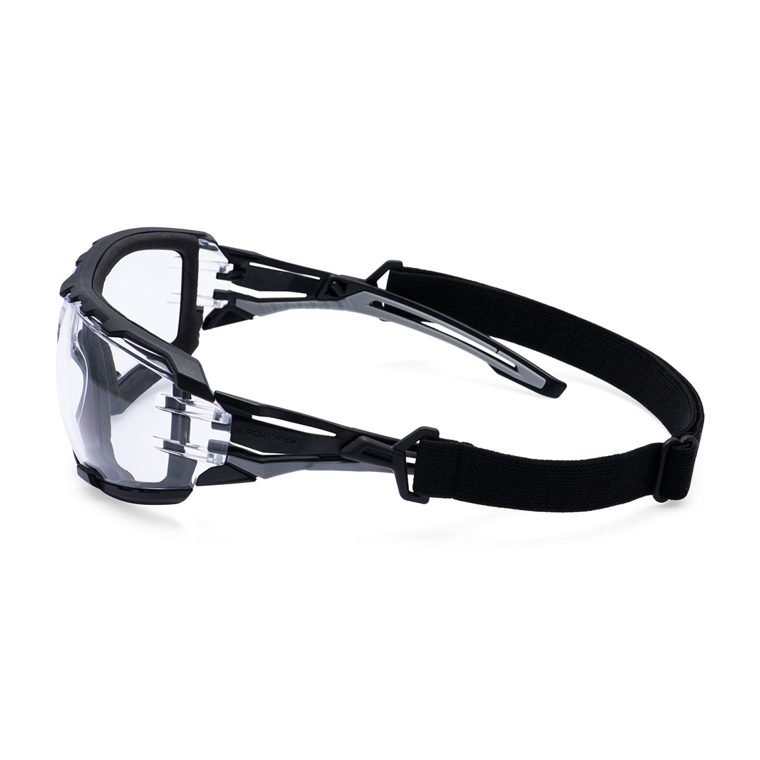 PR02 Anthracite Wraparound Plus Safety Glasses Clear