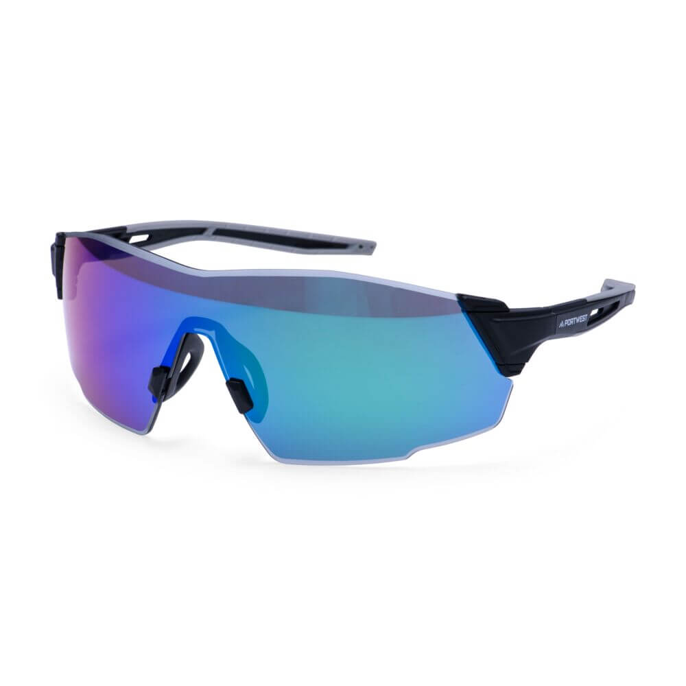 PT01 Sporty Shield Safety Glasses Blue Mirror