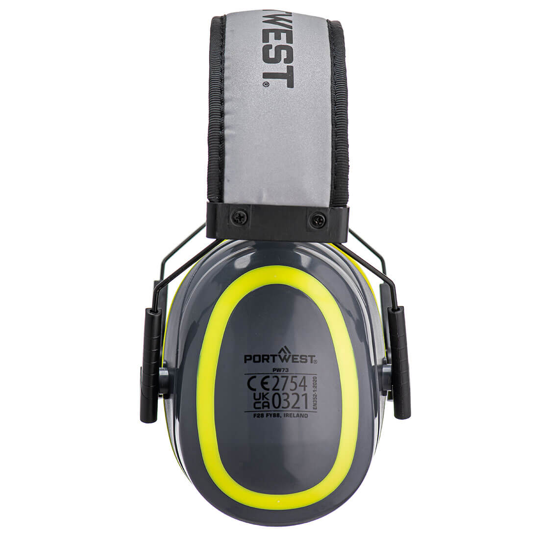 PW73 HV Extreme Ear Defenders Medium Grey/Yellow