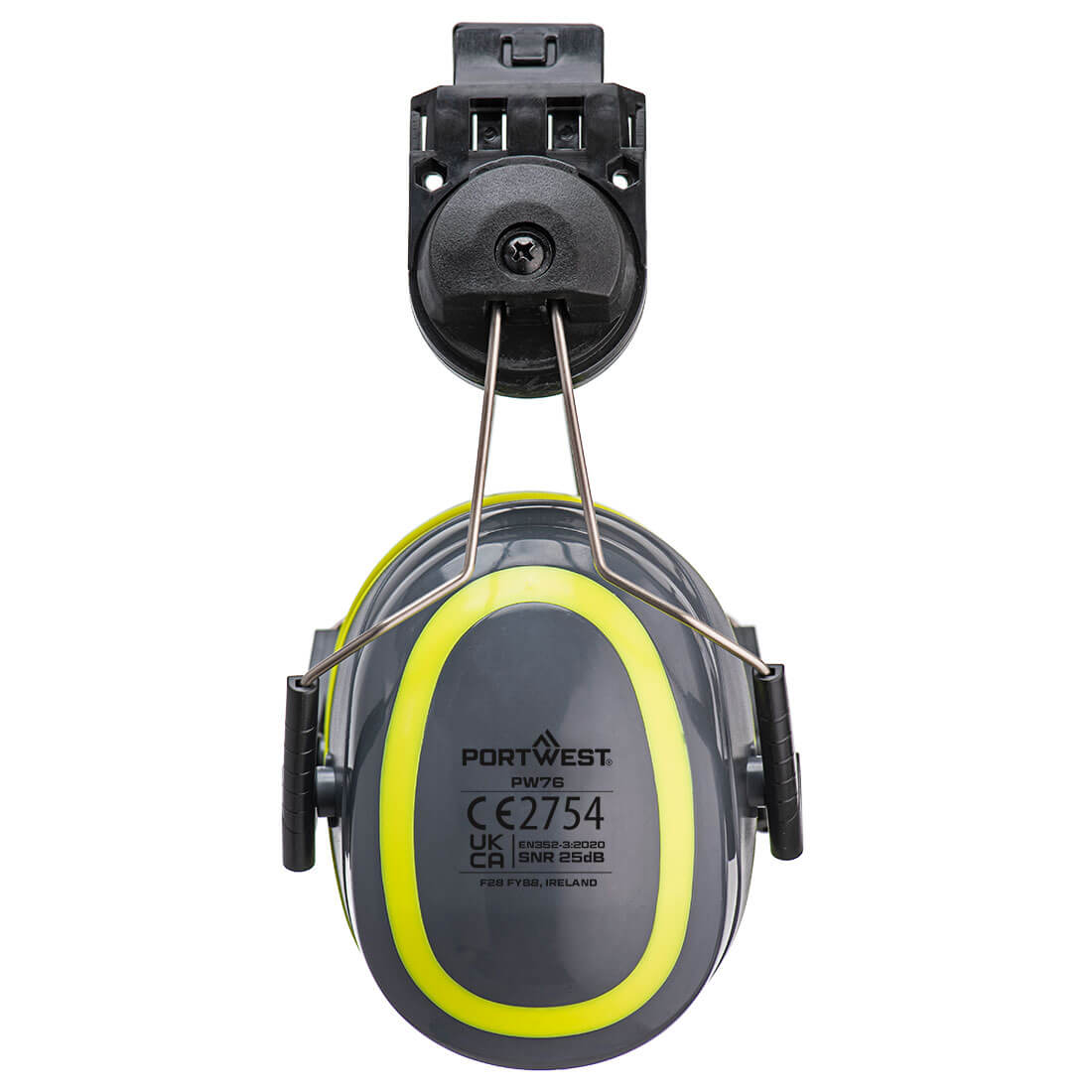 PW76 HV Extreme Ear Defenders Medium Clip-On Grey/Yellow