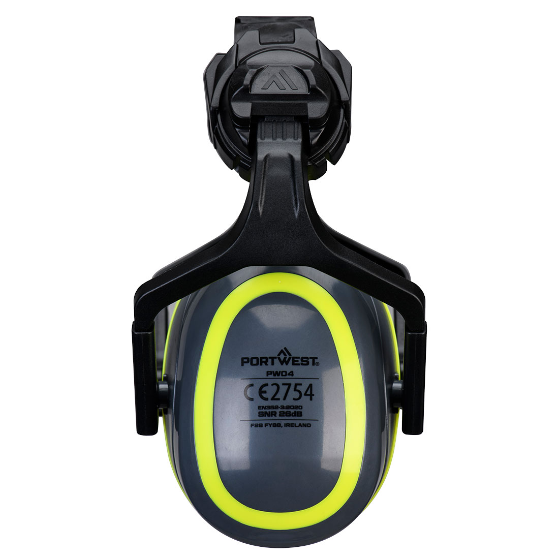 PW04 HV Extreme Ear Defenders Medium Clip-On Metal Free Grey/Yellow