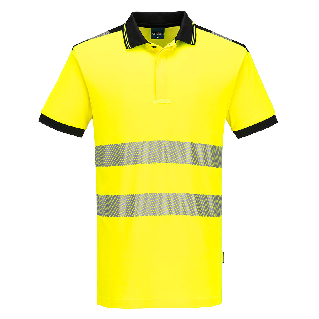 PW317 PW3 Hi-Vis Polo Shirt S/S Yellow/Black