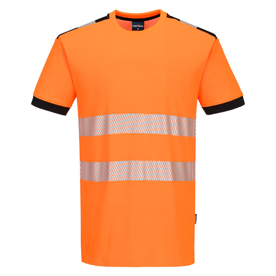 PW318 PW3 Hi-Vis T-Shirt S/S Orange/Black PW318 PW3 Hi-Vis T-Shirt S/S Orange/Black