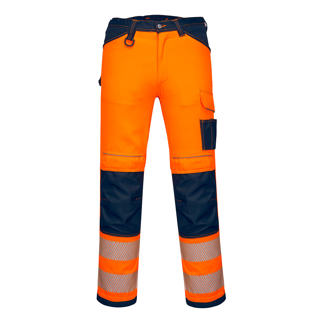 PW340 PW3 Hi-Vis Work Trousers Orange/Navy Short PW340 PW3 Hi-Vis Work Trousers Orange/Navy Short