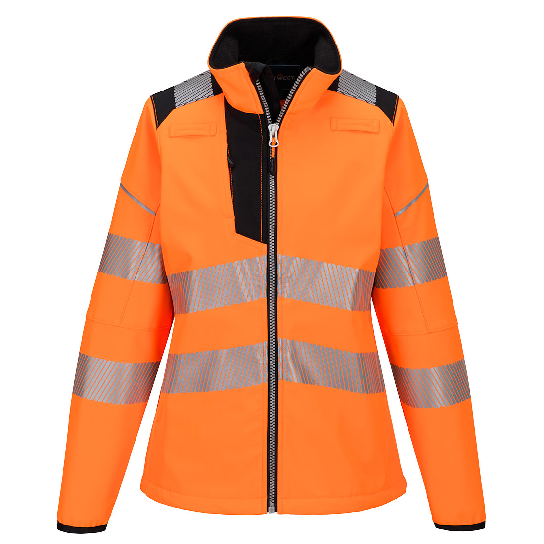 PW381 PW3 Hi-Vis Women’s Softshell (3L) Orange/Black
