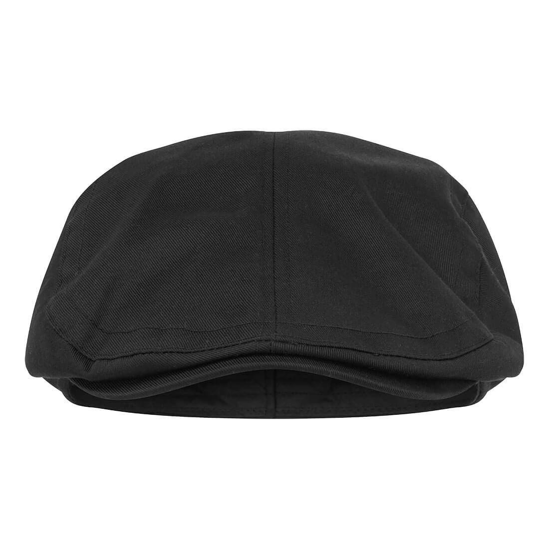 S906 Chefs Flat Cap Black