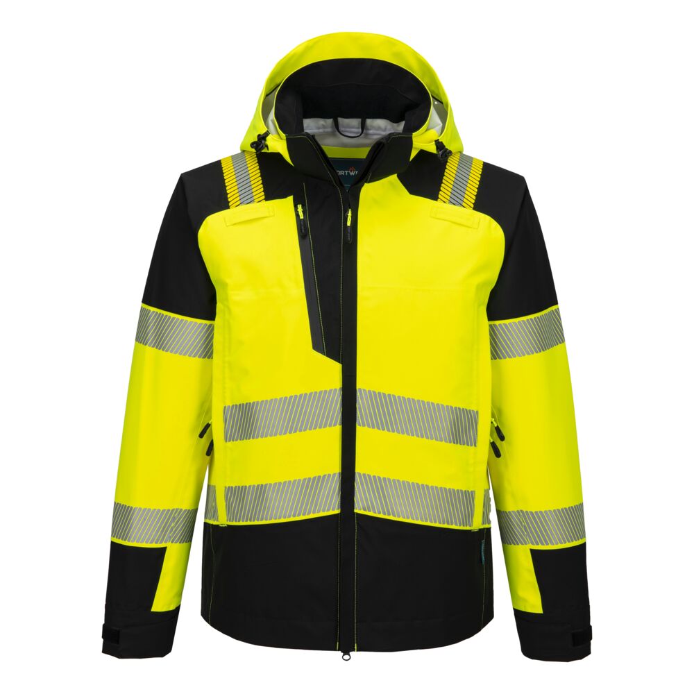 T166 PW3 Hi-Vis Rain Jacket (3L) Yellow/Black T166 PW3 Hi-Vis Rain Jacket (3L) Yellow/Black
