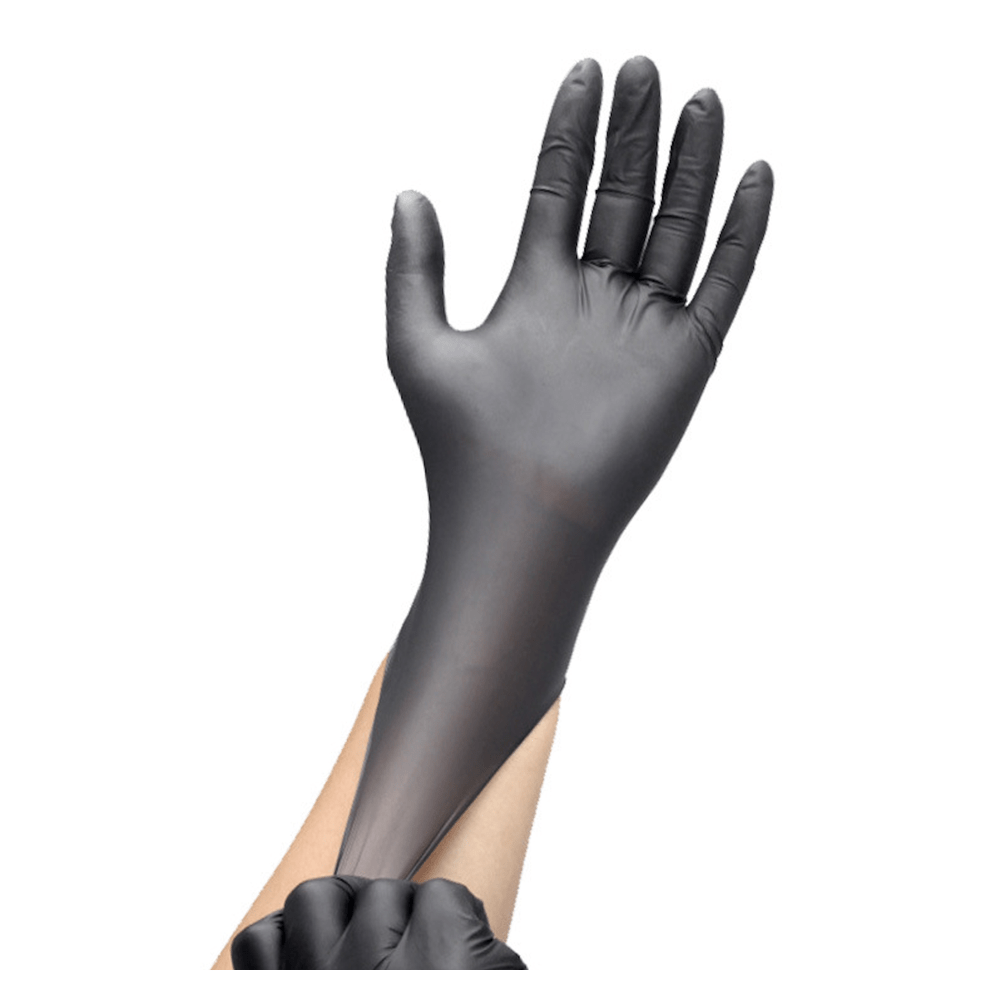 Extra Strong 5.0 Mil Black Powder & Latex Free Disposable Gloves