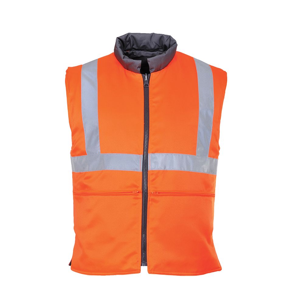 RT44 Orange Hi-Vis Reversible Bodywarmer