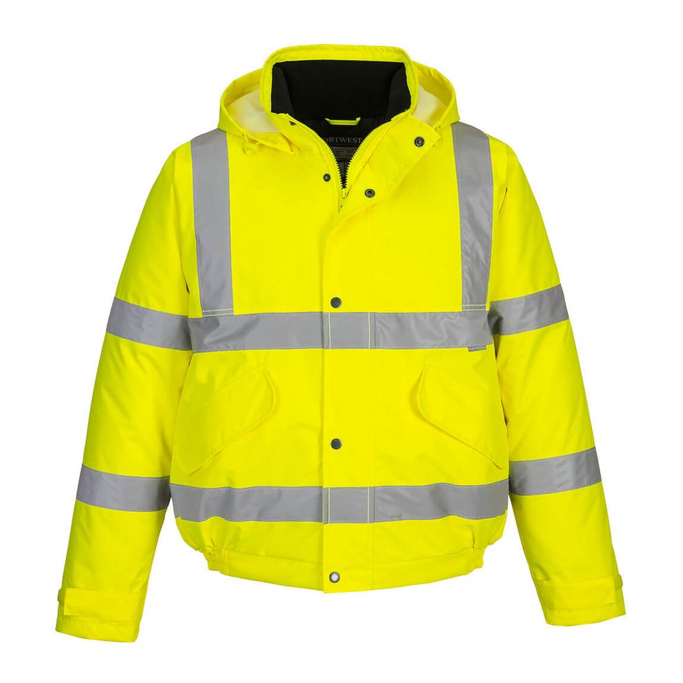 S463 Yellow Hi-Vis Winter Bomber Jacket