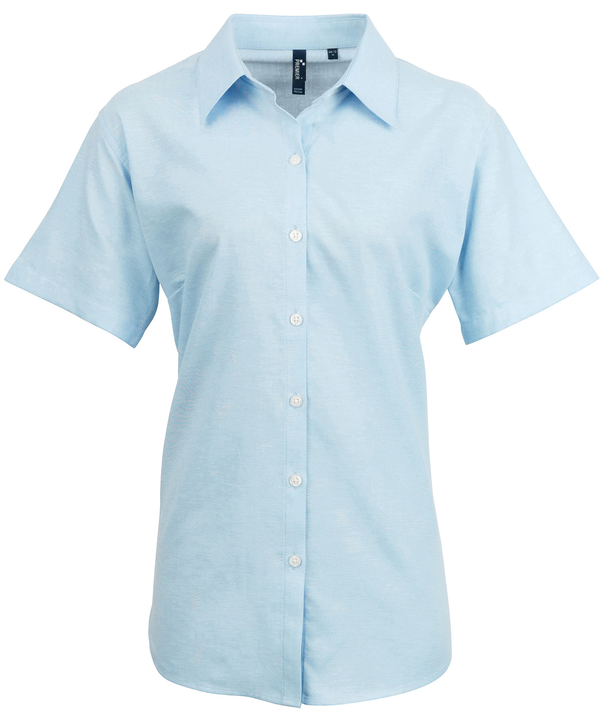 PR336 Women’s signature Oxford short sleeve shirt Blue PR336 Women’s signature Oxford short sleeve shirt Blue