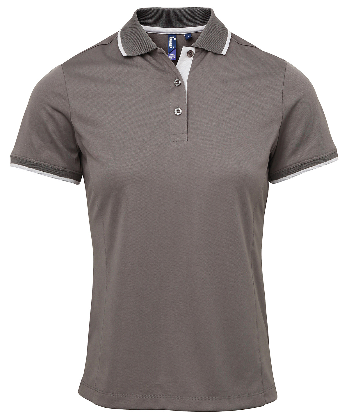 PR619 Women’s contrast Coolchecker® polo Grey PR619 Women’s contrast Coolchecker® polo Grey