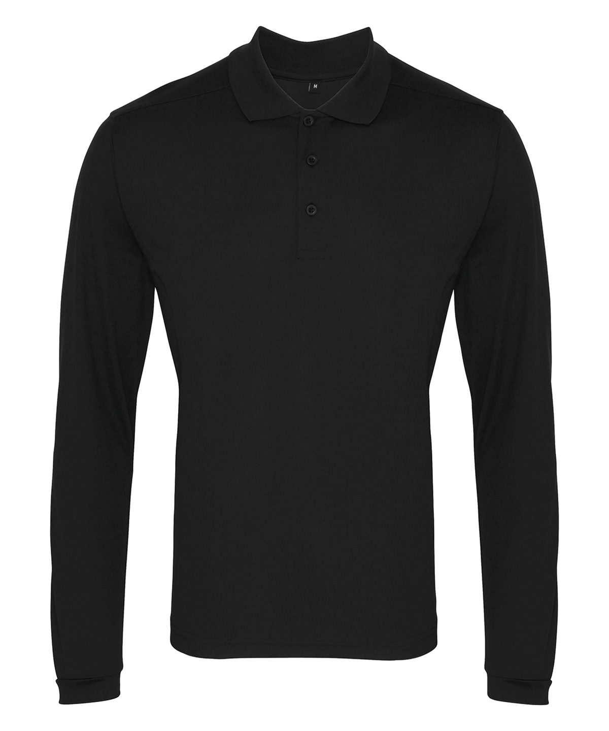 PR617 Long sleeve Coolchecker® piqué polo Black