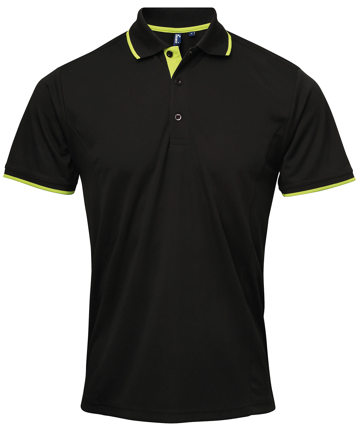 PR618 Contrast Coolchecker® polo Black