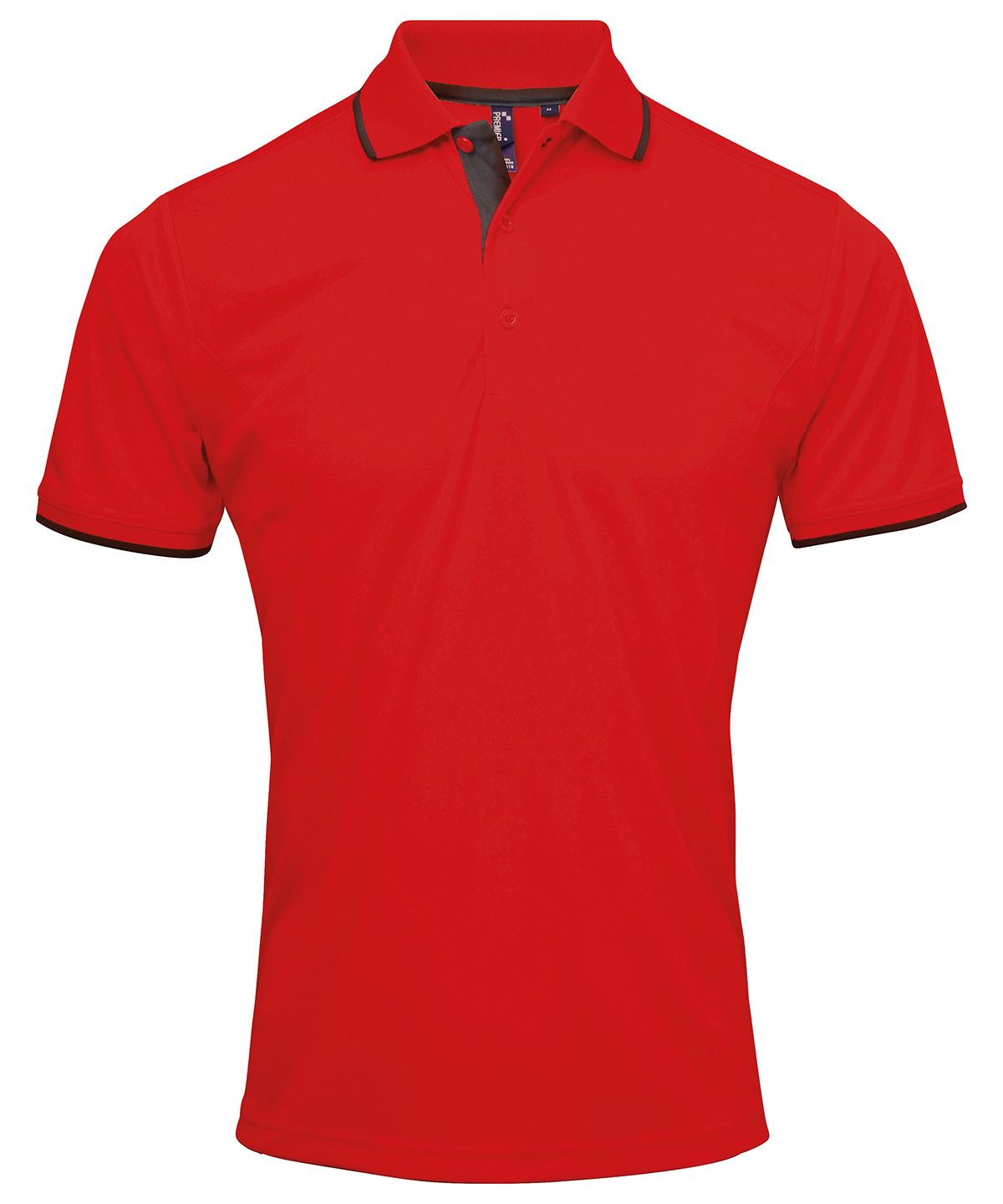 PR618 Contrast Coolchecker® polo Red