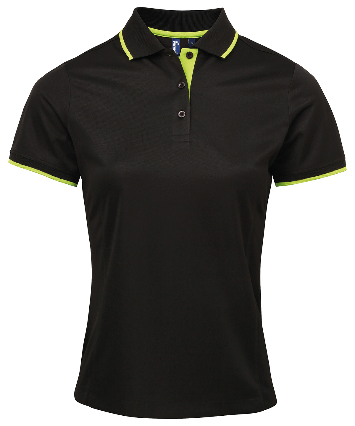 PR619 Women’s contrast Coolchecker® polo Black PR619 Women’s contrast Coolchecker® polo Black