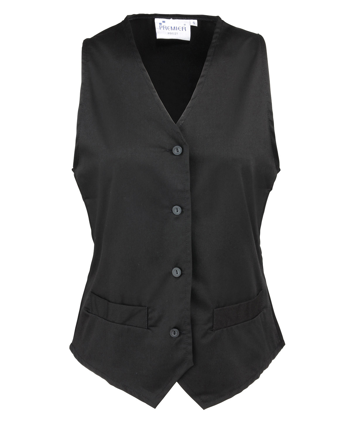 PR621 Women’s hospitality waistcoat Black