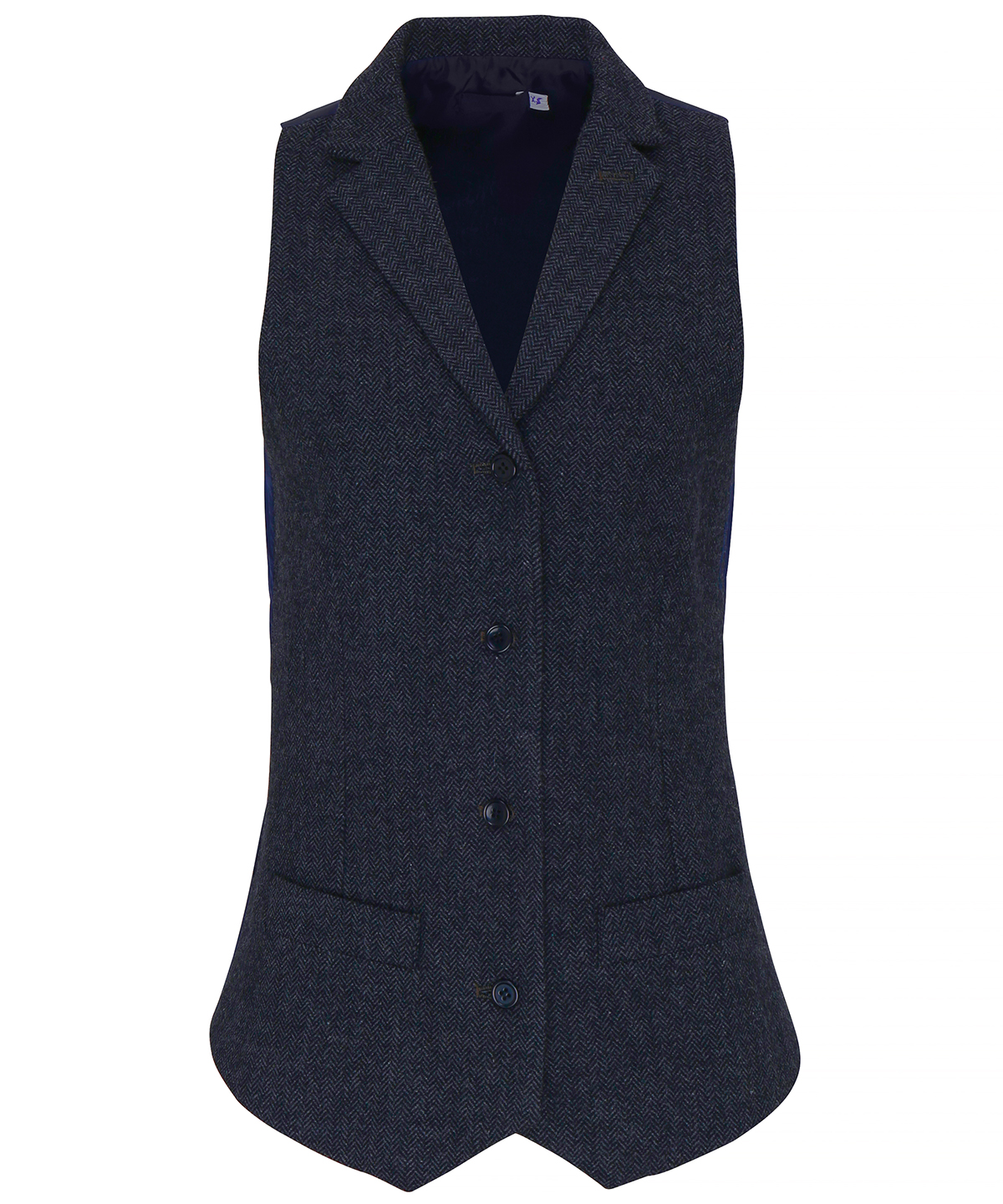 PR626 Women’s herringbone waistcoat Blue PR626 Women’s herringbone waistcoat Blue