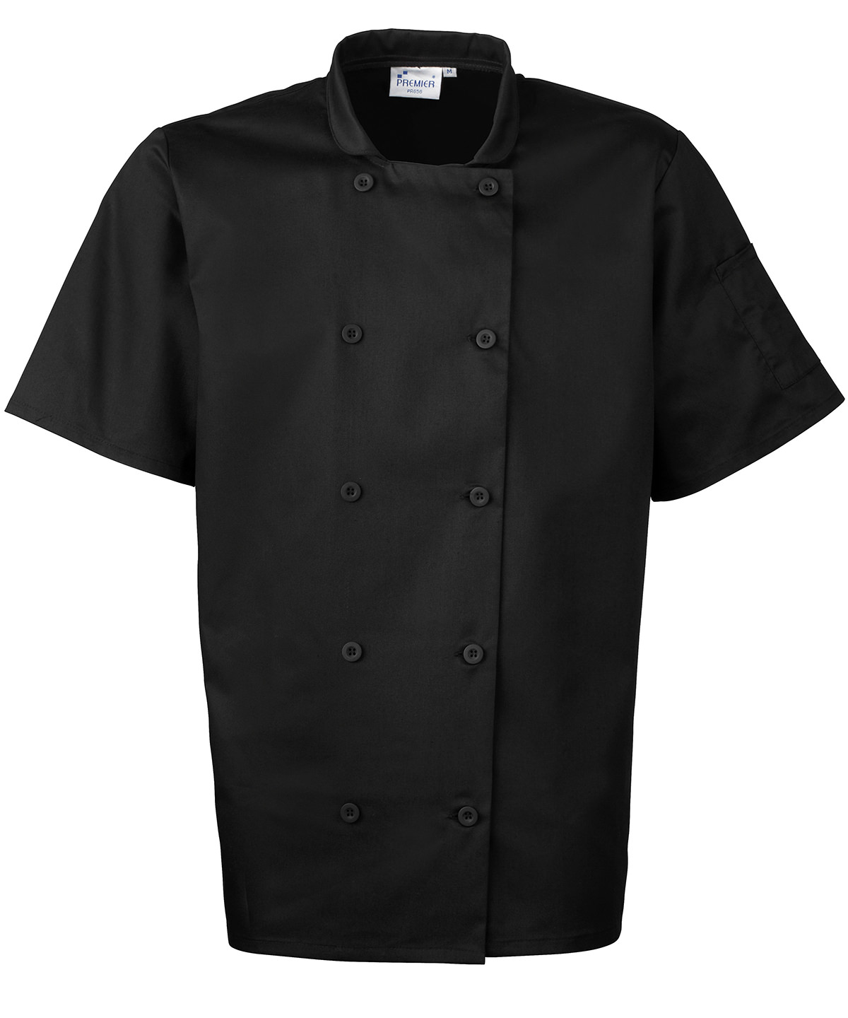 PR656 Short sleeve chef’s jacket Black