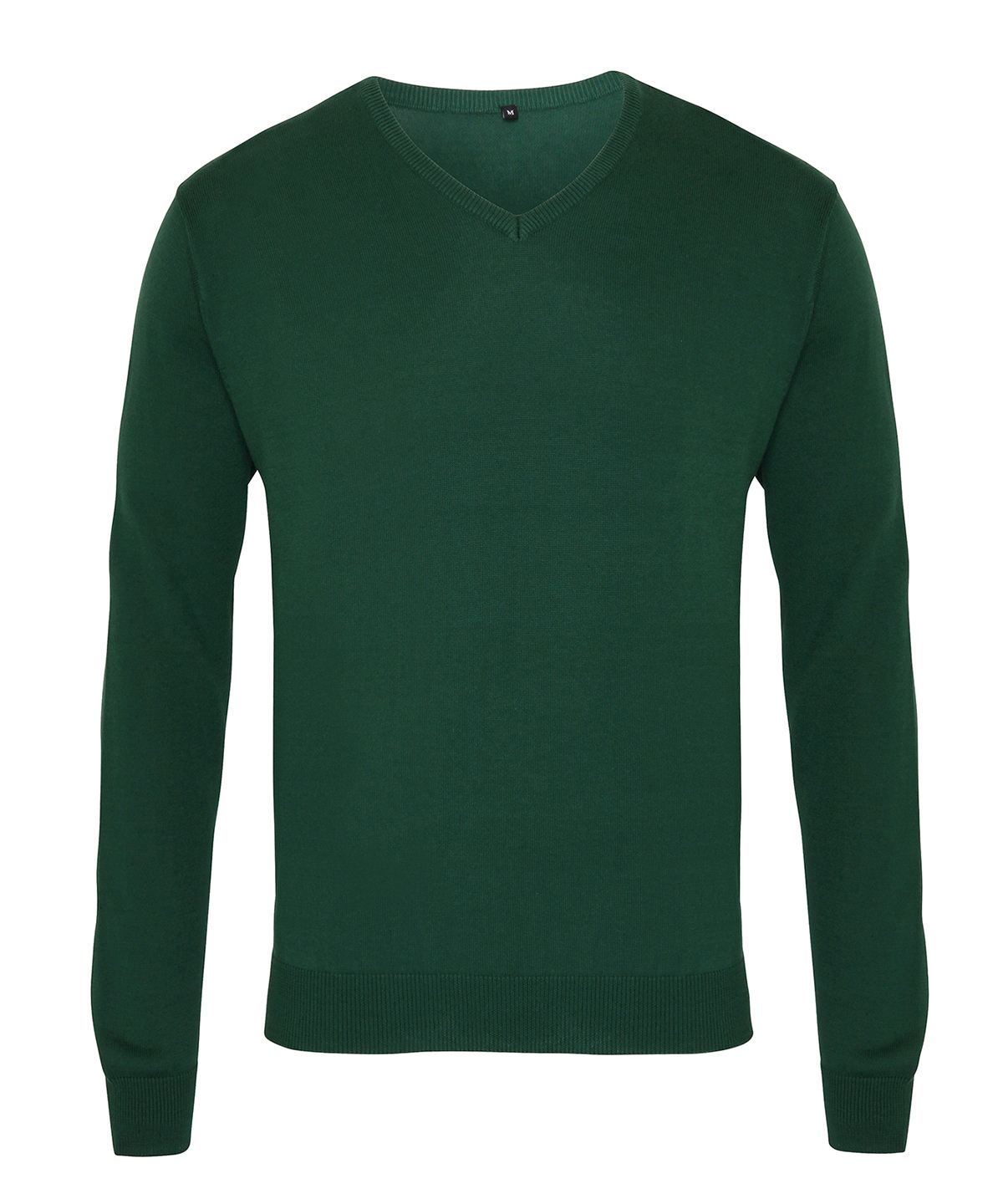 PR694 V-neck knitted sweater Green