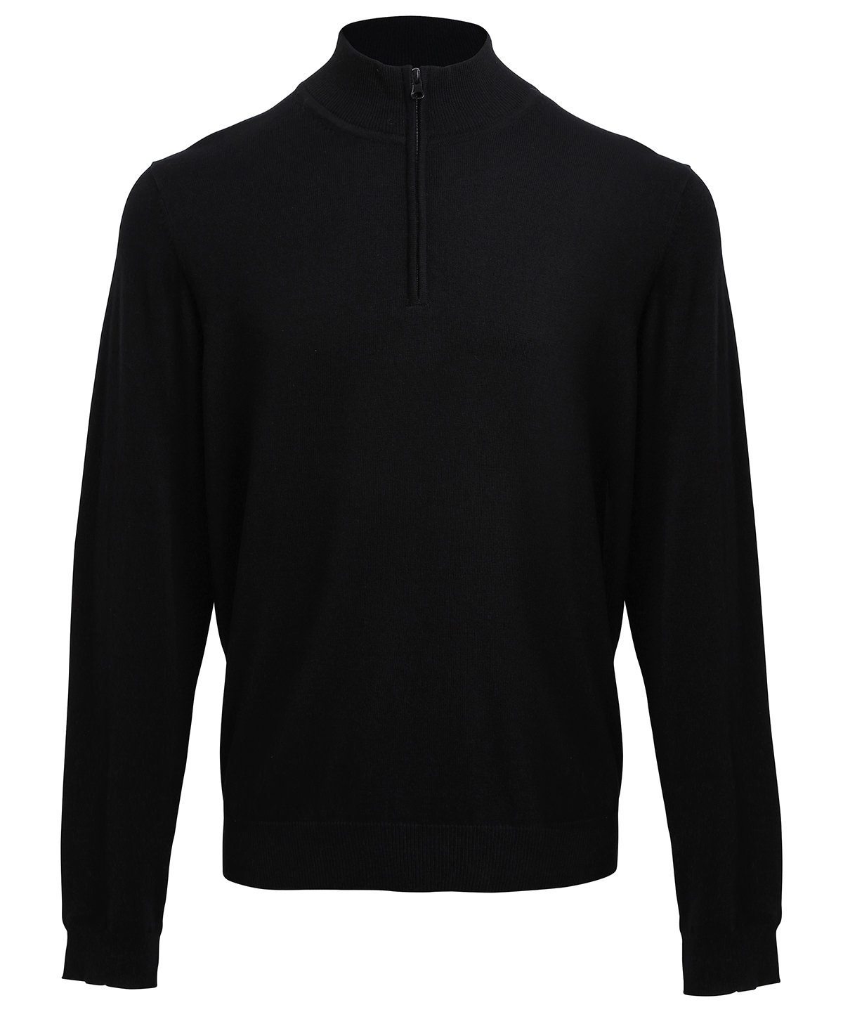 PR695 ¼ zip knitted sweater Black PR695 ¼ zip knitted sweater Black