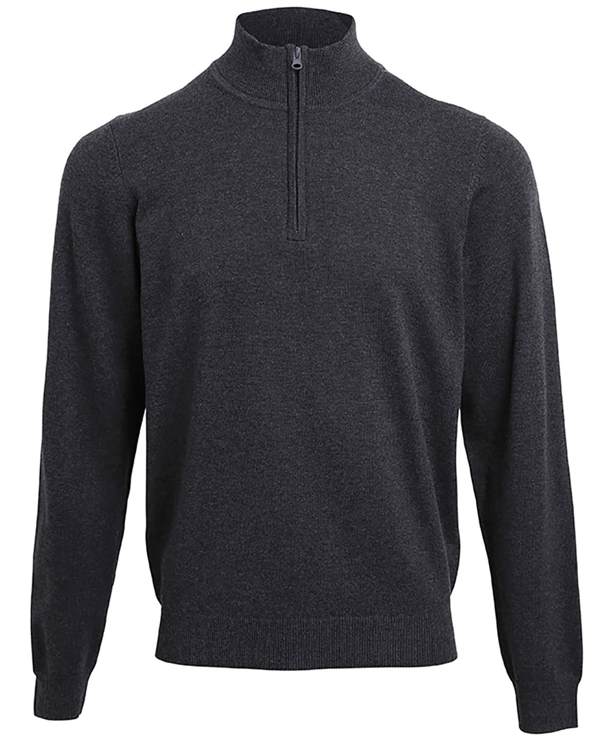 PR695 ¼ zip knitted sweater Grey